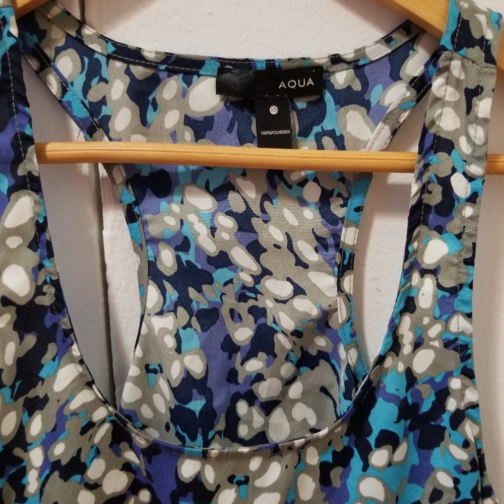 AQUA tank top dot pattern xs